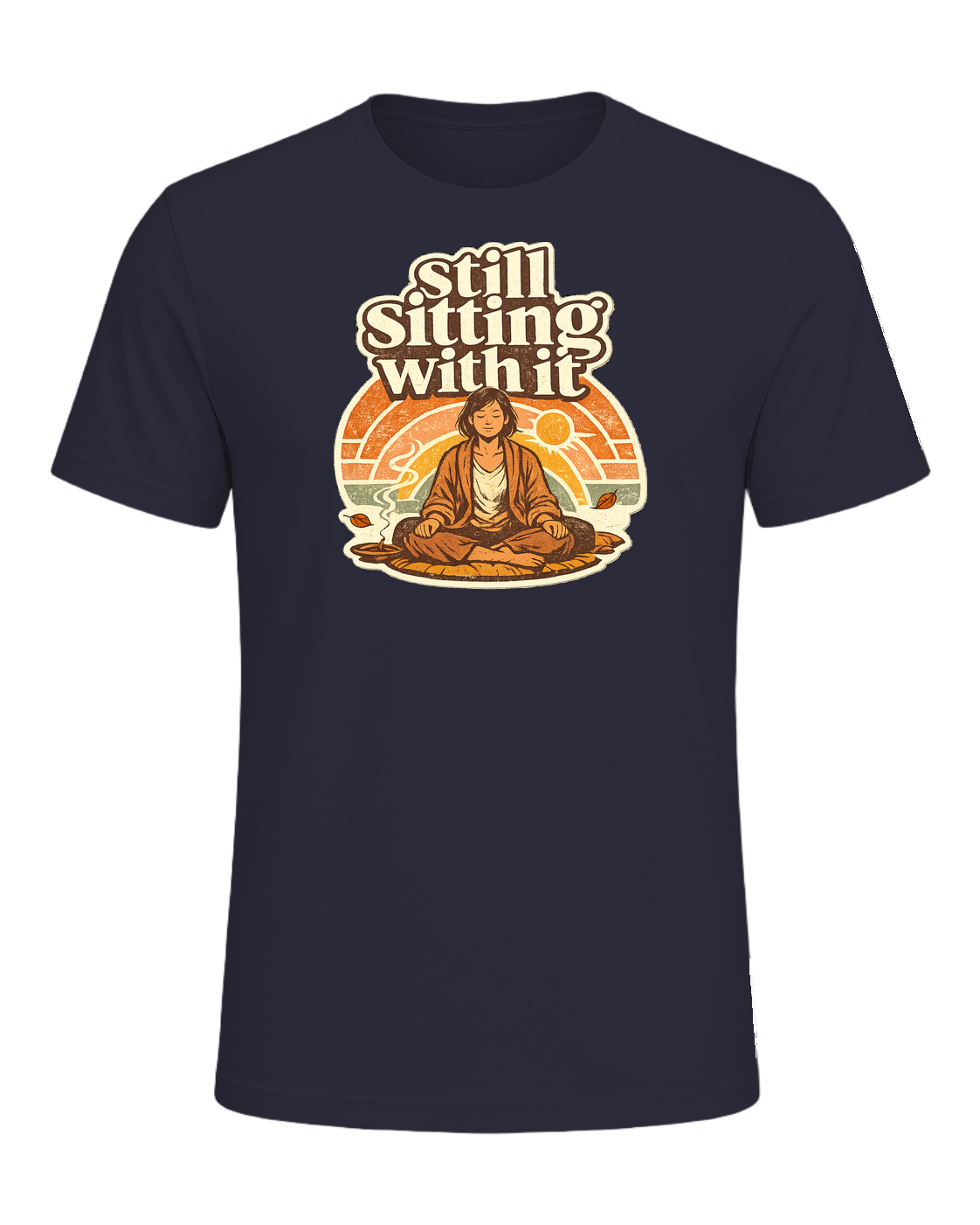 Still Sitting With It Tee — Heather Navy