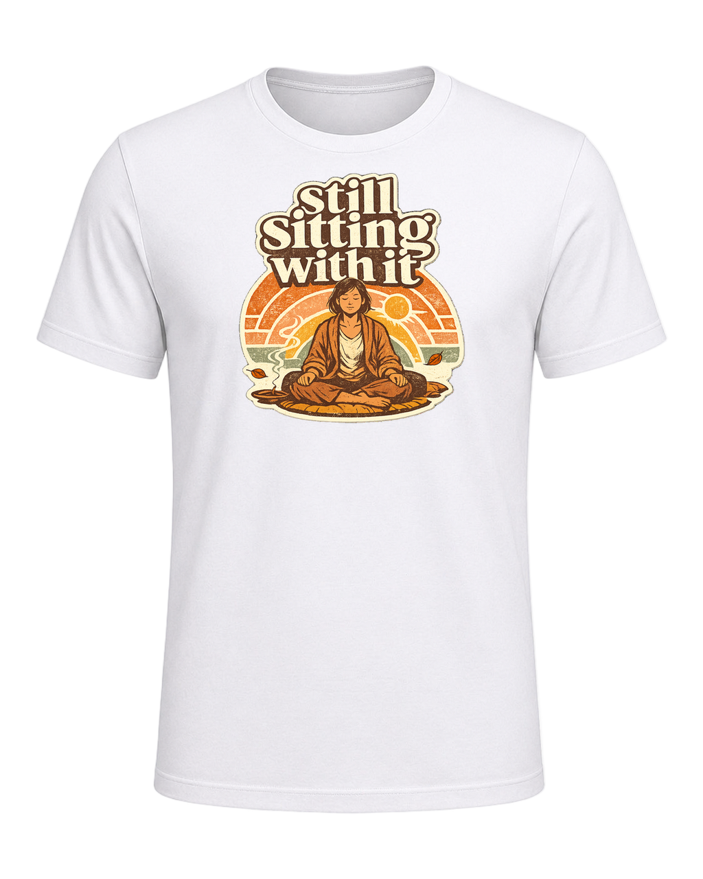Still Sitting With It Tee — White