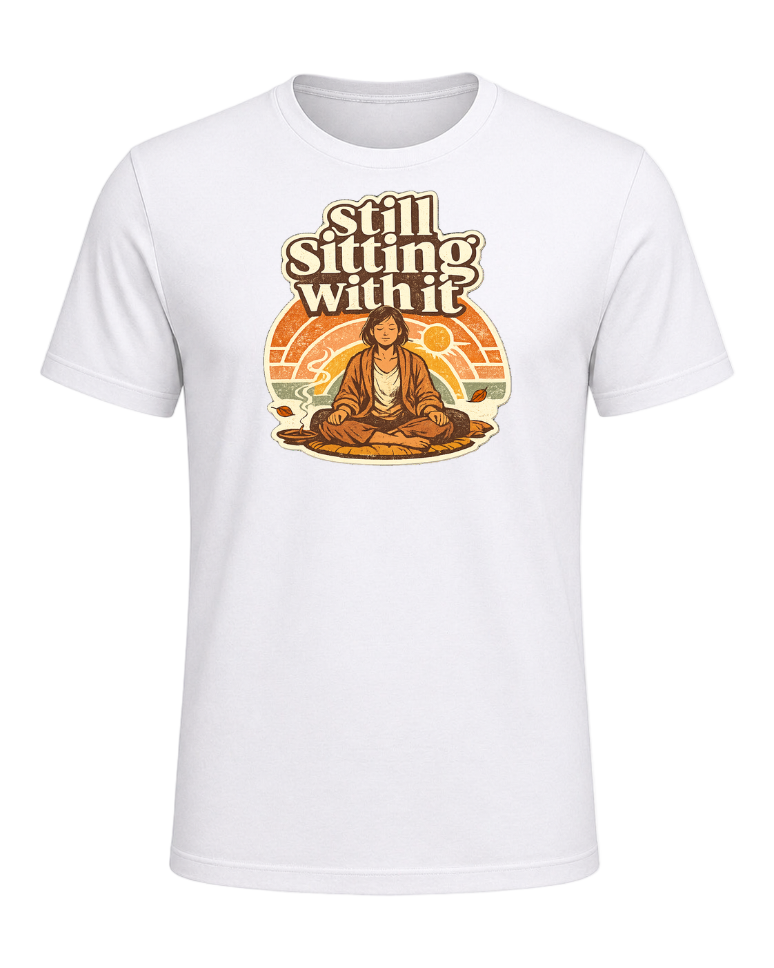 Still Sitting With It Tee — White