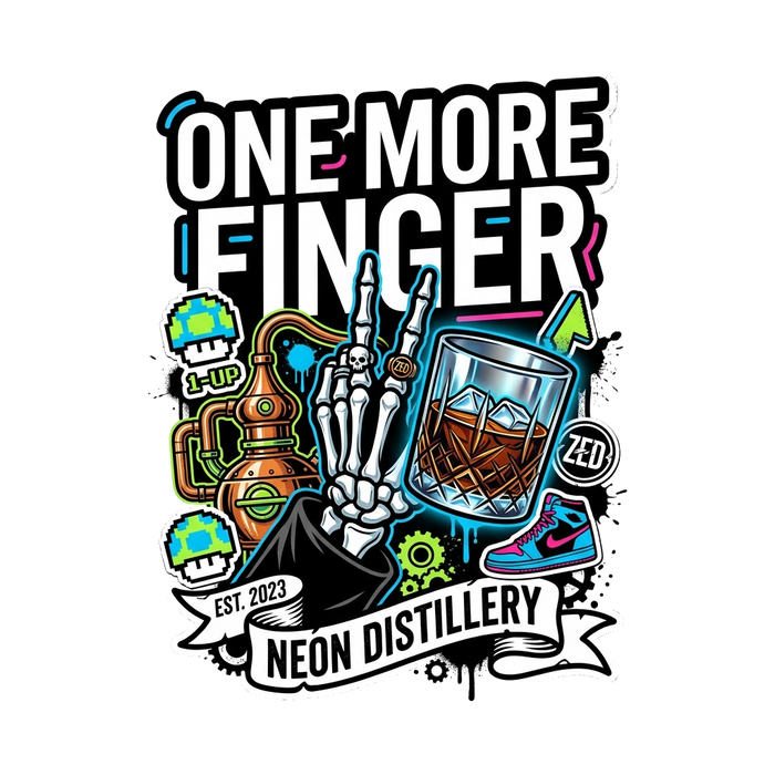 ONE MORE FINGER - Urban Sticker Tee