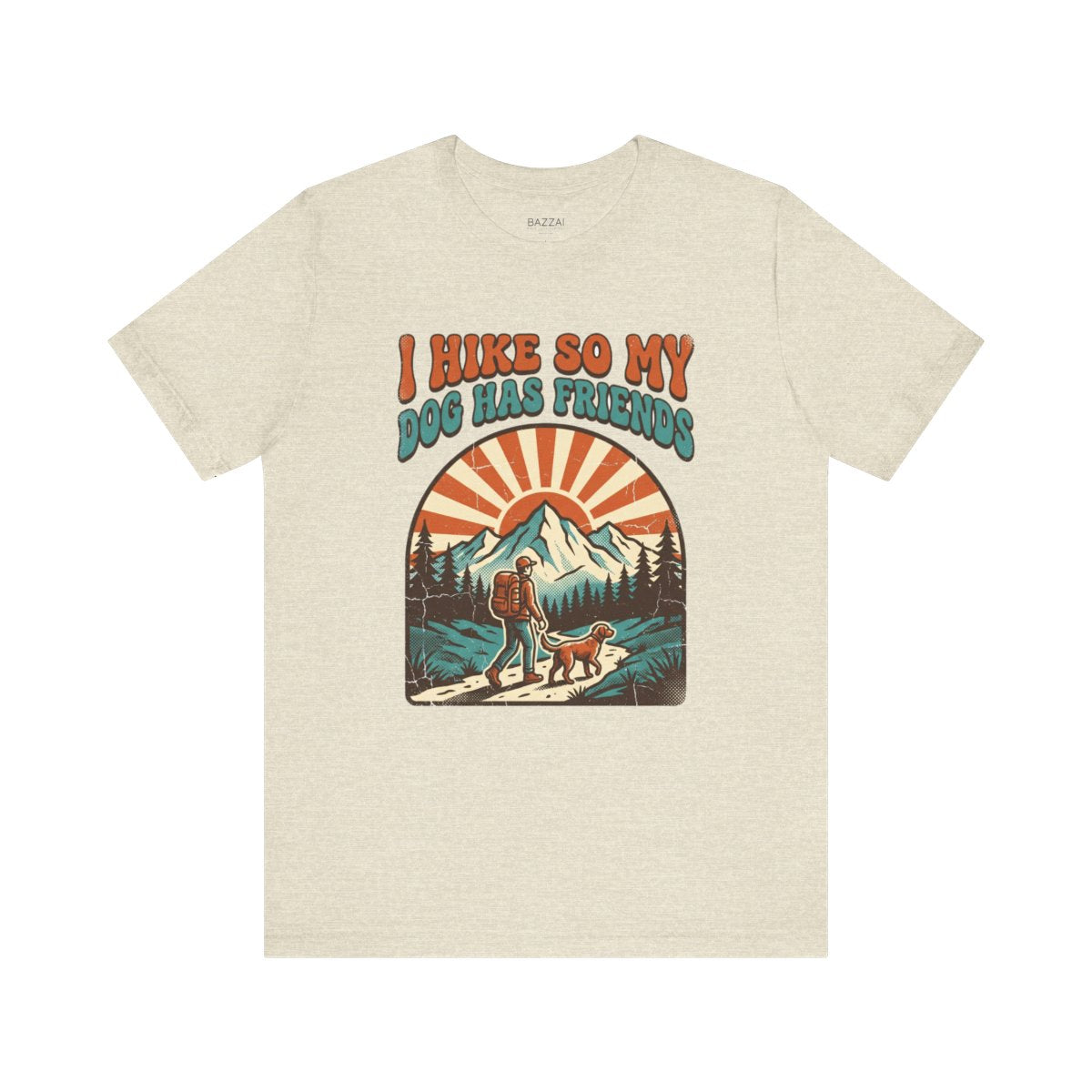 Hiking with Dogs T-Shirt — I Hike So My Dog Has Friends — trail t-shirt design
