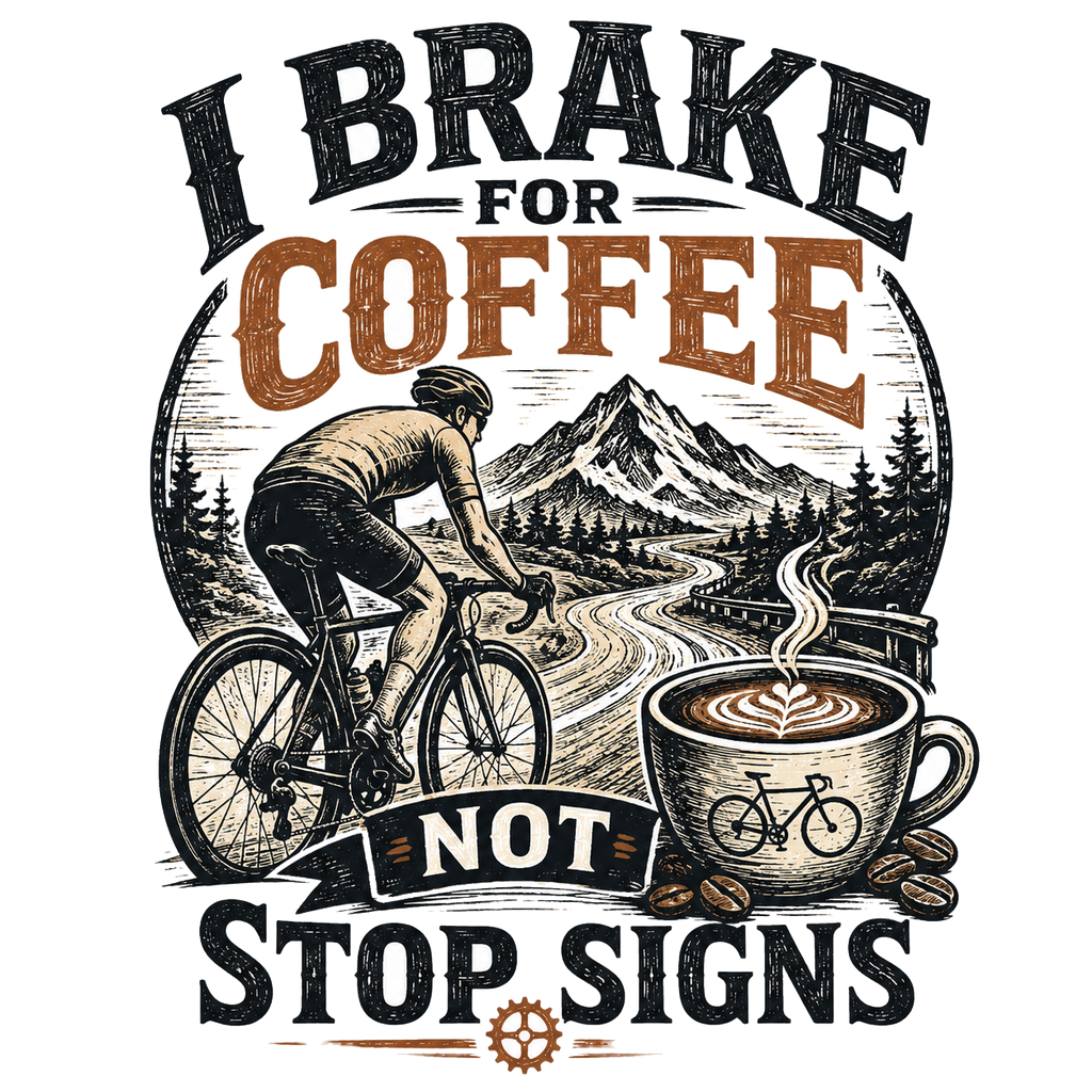 I BRAKE FOR COFFEE NOT STOP SIGNS