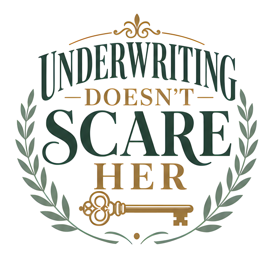 UNDERWRITING DOESN'T SCARE HER