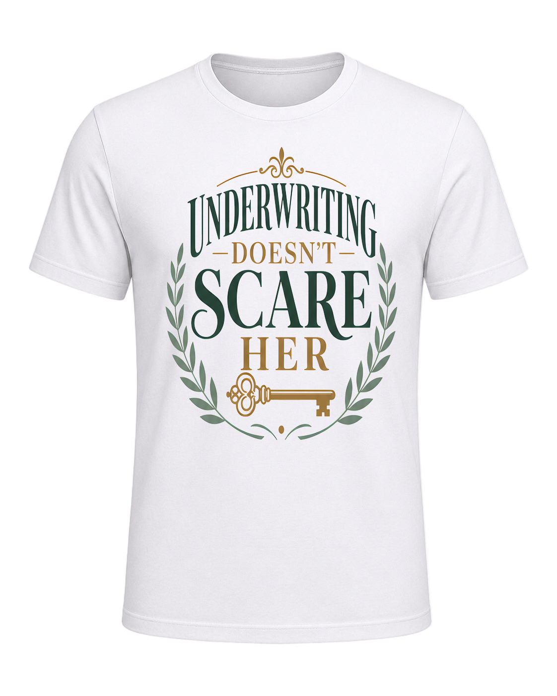 UNDERWRITING DOESN'T SCARE HER — White