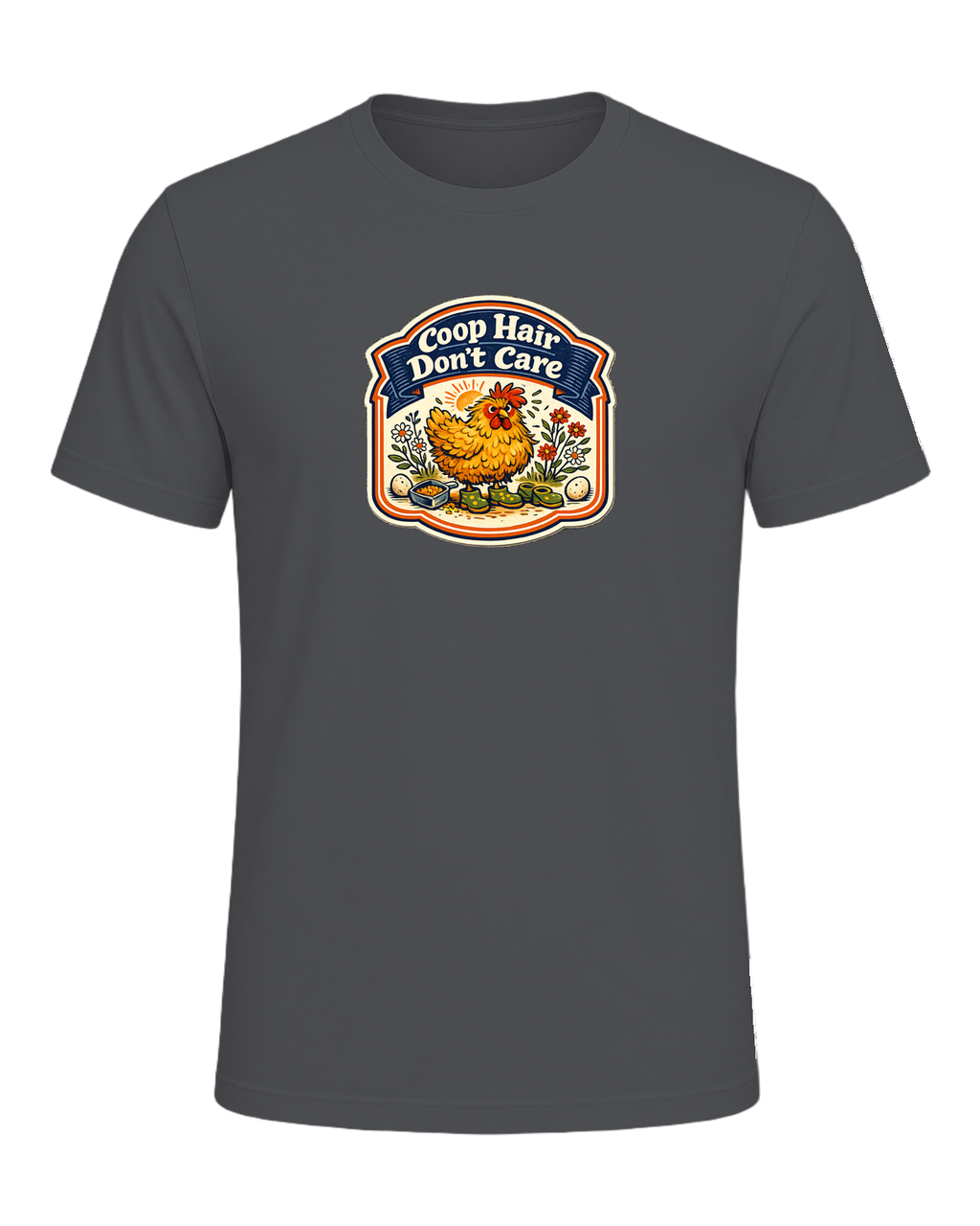 Coop Hair Don't Care Tee — Asphalt