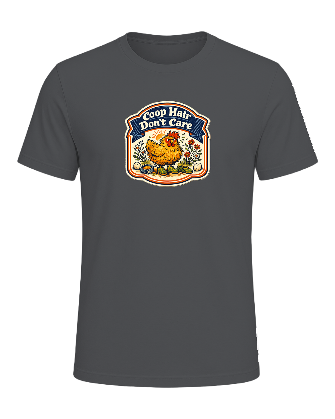 Coop Hair Don't Care Tee — Asphalt