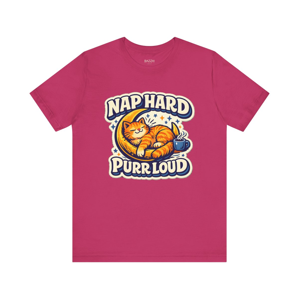 Cat Gift Idea T-Shirt — Nap Hard, Purr Loud — t-shirt design by Margaux