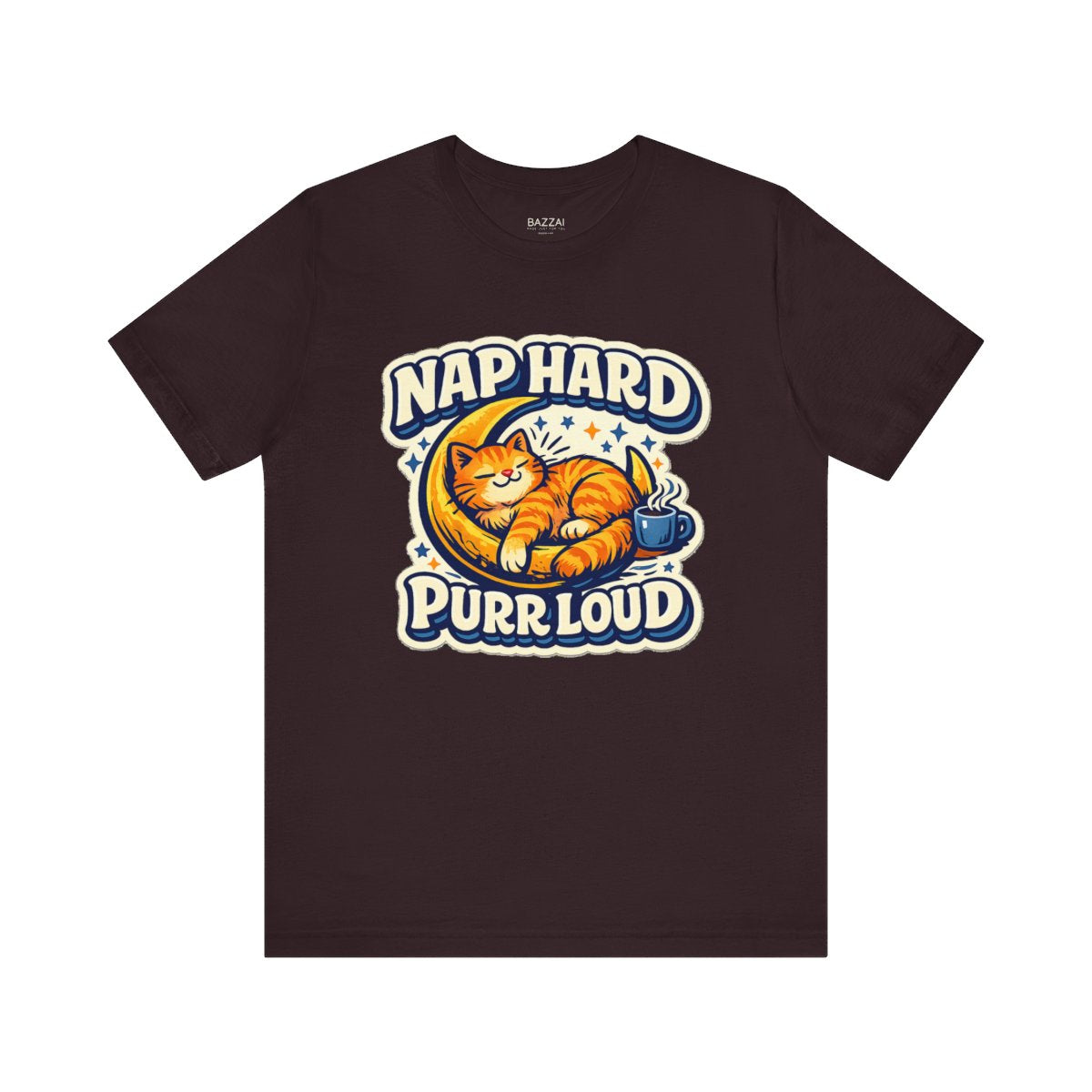 Cat Gift Idea T-Shirt — Nap Hard, Purr Loud — t-shirt design by Margaux
