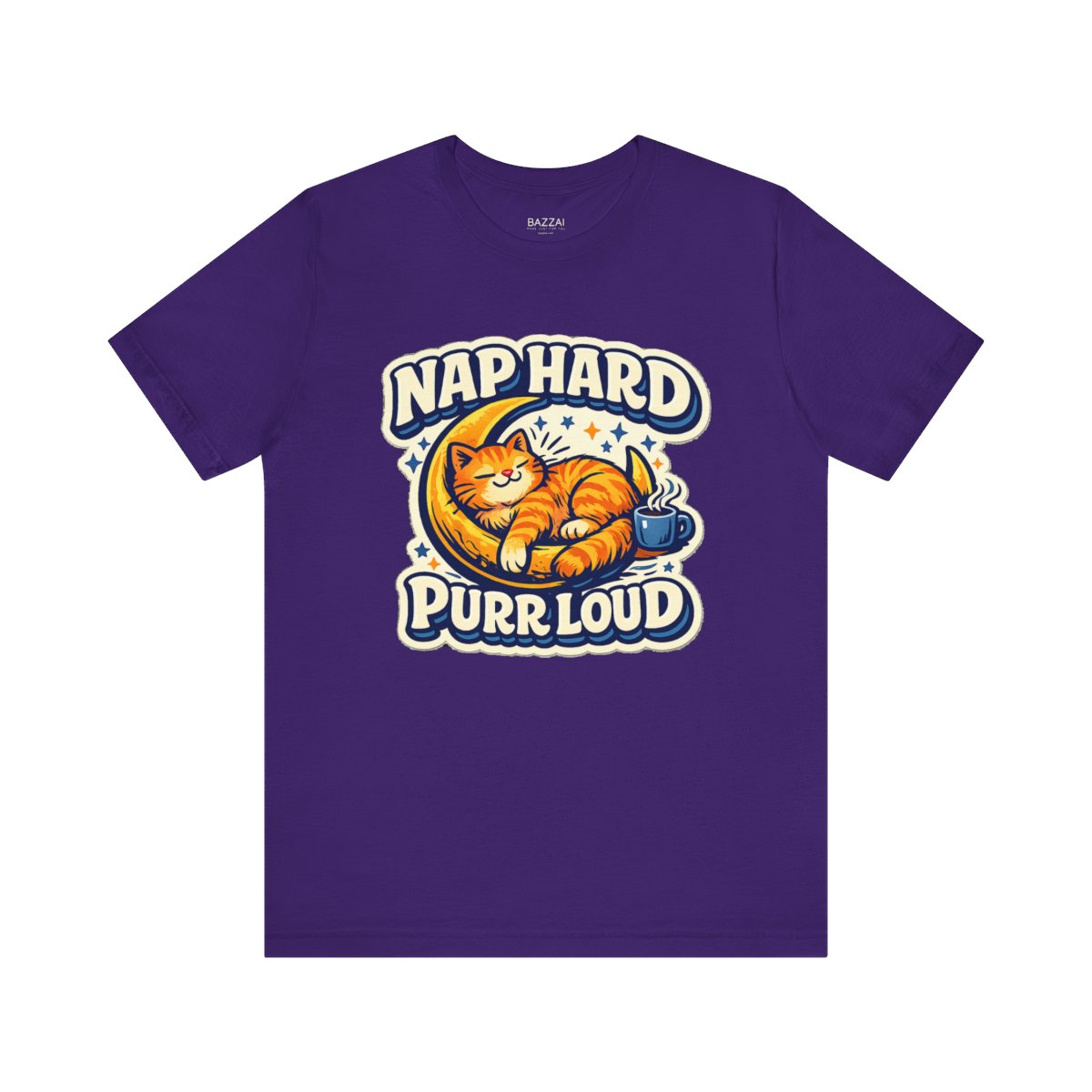 Cat Gift Idea T-Shirt — Nap Hard, Purr Loud — t-shirt design by Margaux