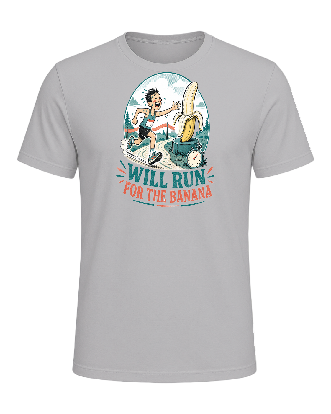 WILL RUN FOR THE BANANA — Athletic Heather