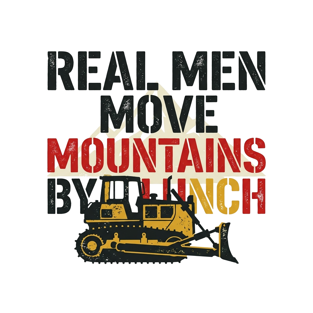 Real men move mountains by lunch