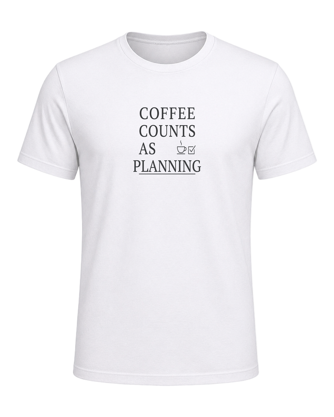 coffee counts as planning — White