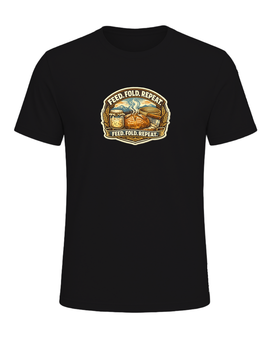 Feed. Fold. Repeat. Tee — Dark Grey Heather