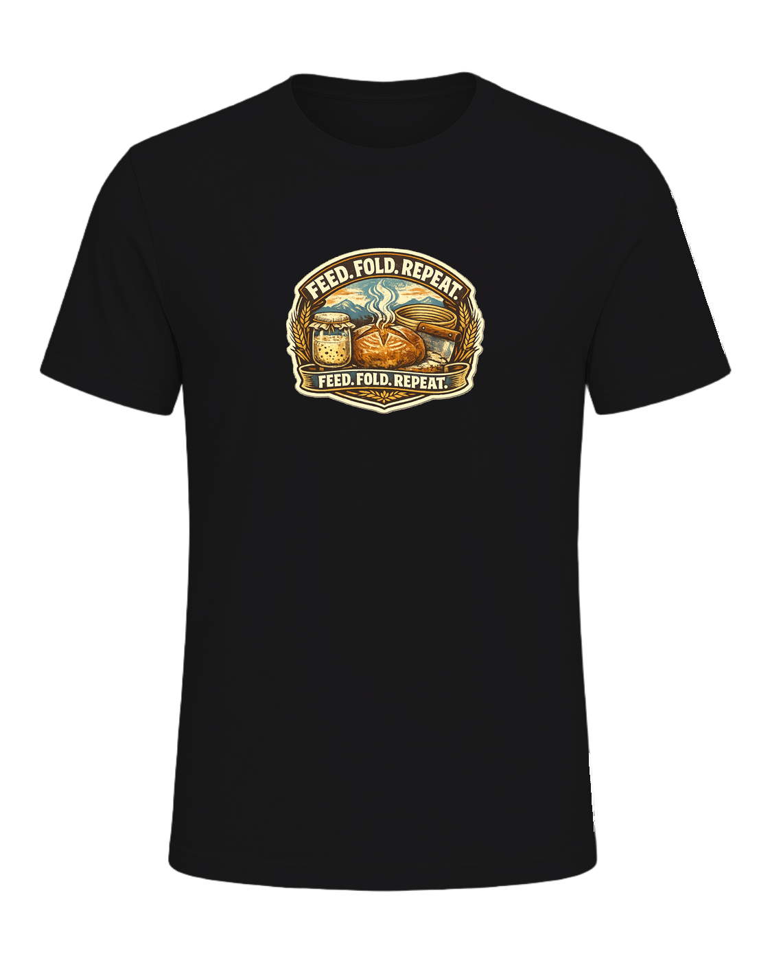 Feed. Fold. Repeat. Tee — Dark Grey Heather
