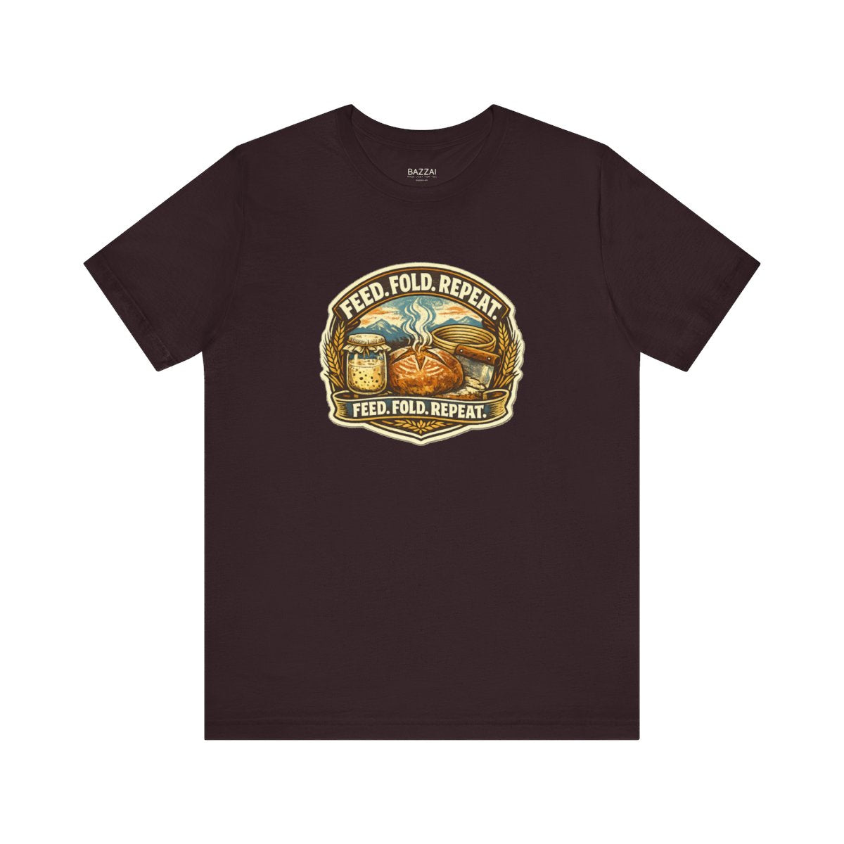 Sourdough Gift T-Shirt — Feed. Fold. Repeat. — t-shirt design by Sol