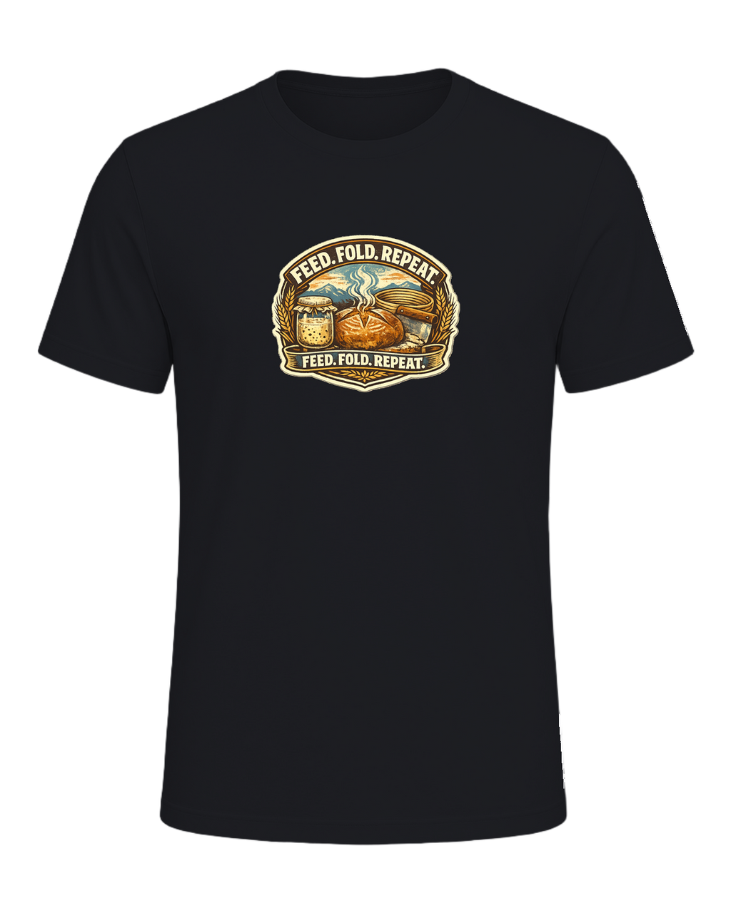 Feed. Fold. Repeat. Tee — Vintage Black