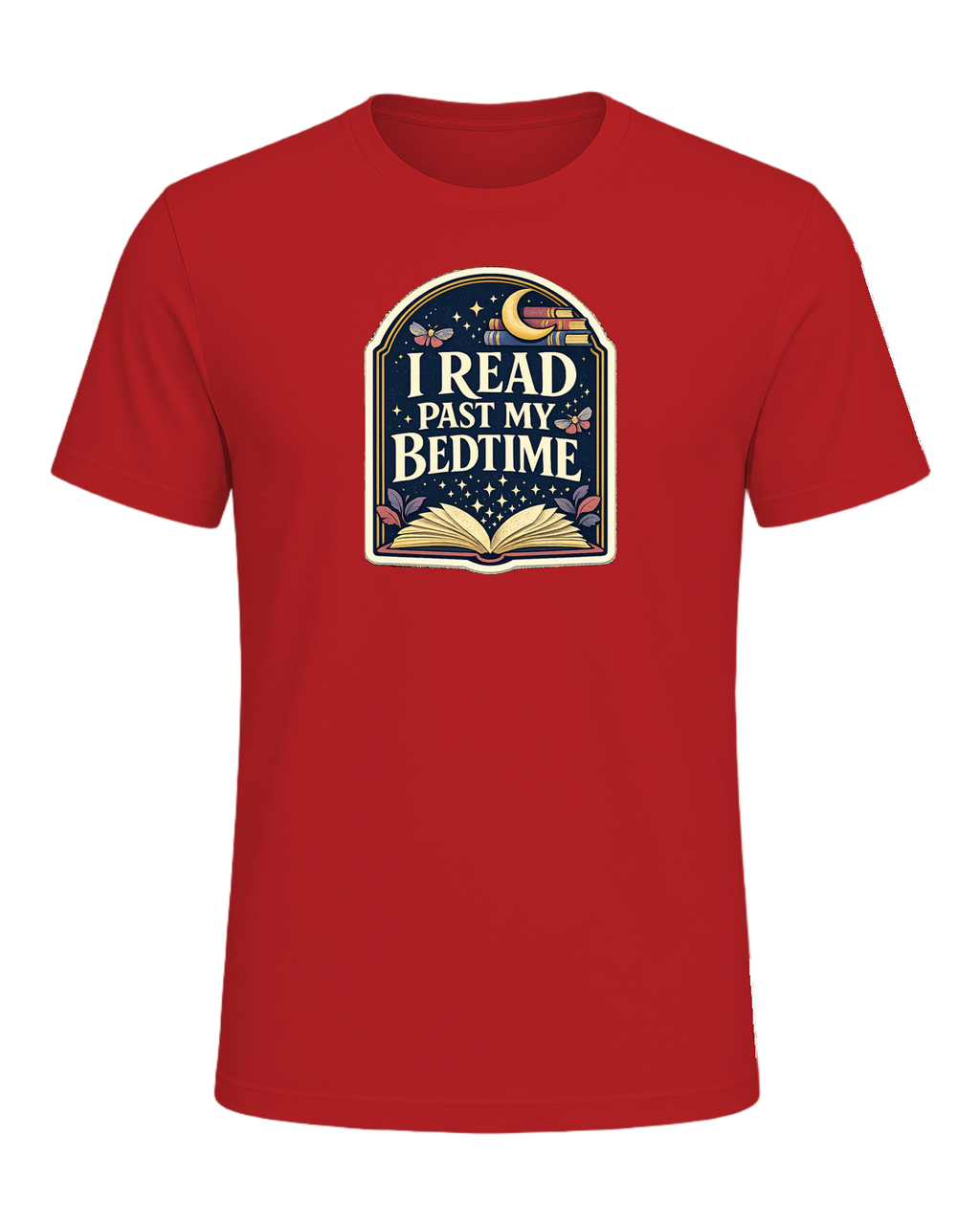 I Read Past My Bedtime Tee — Red