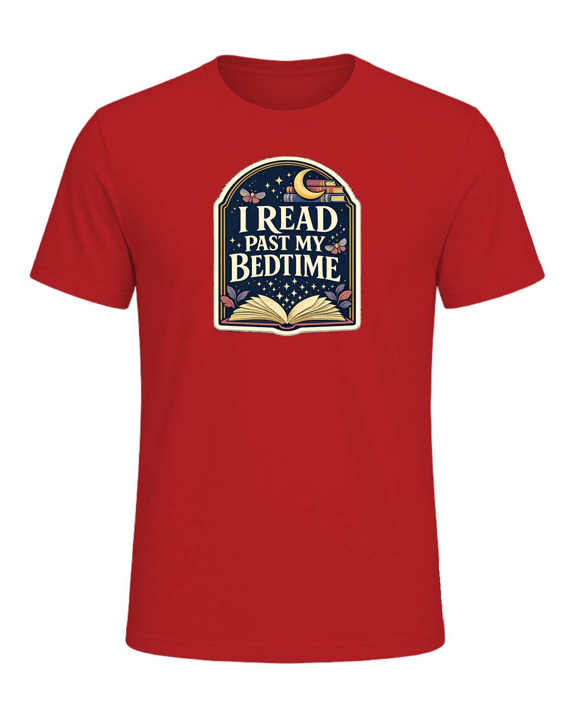 I Read Past My Bedtime Tee — Red