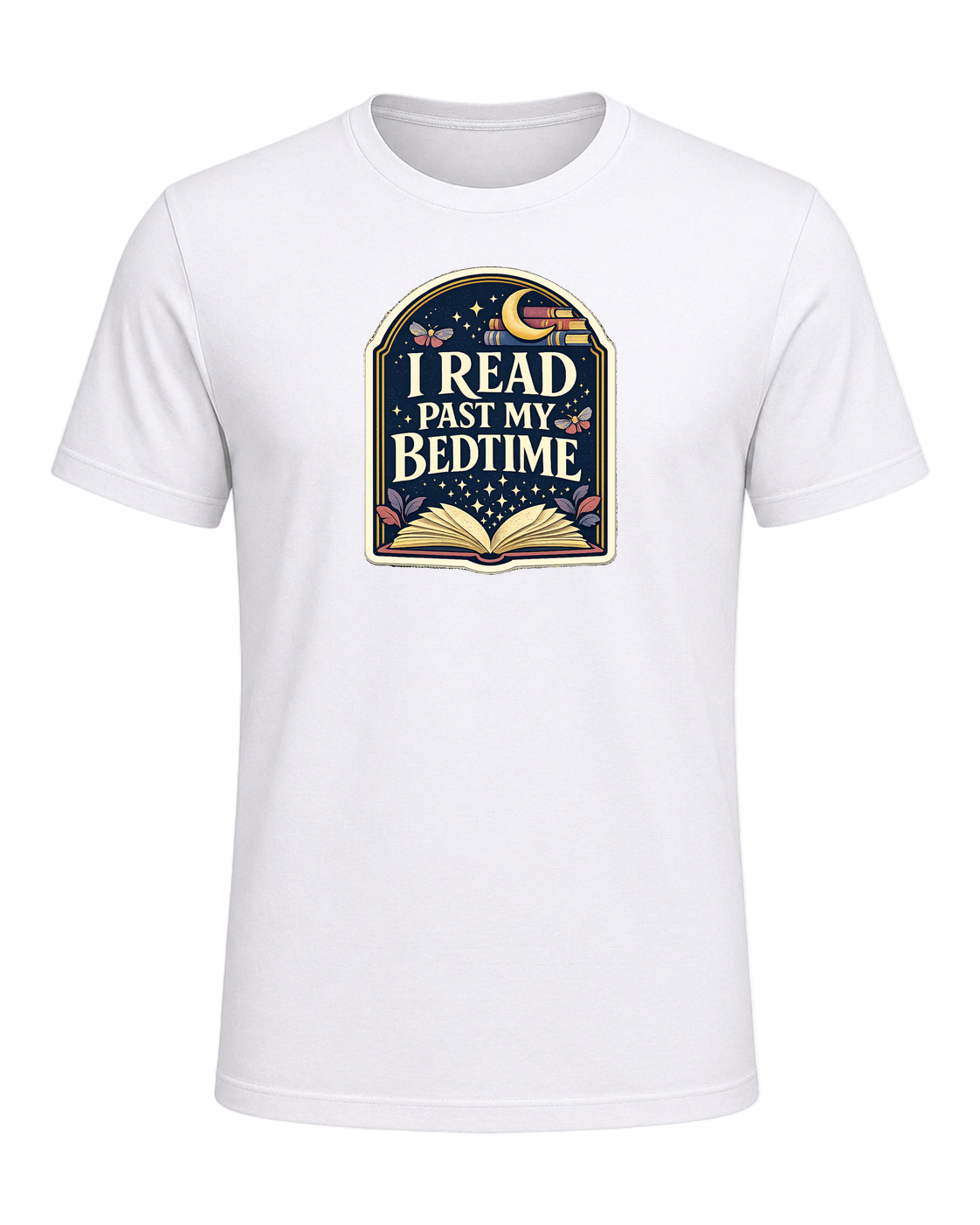 I Read Past My Bedtime Tee — White