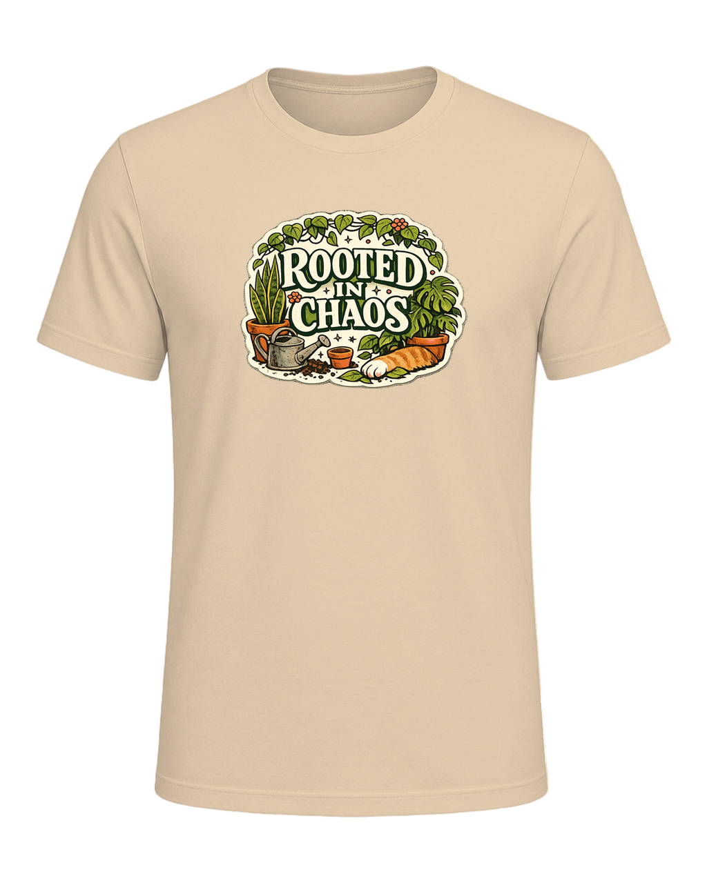 A cozy vintage plant mom tee for anyone beautifully rooted in houseplant chaos. — Soft Cream