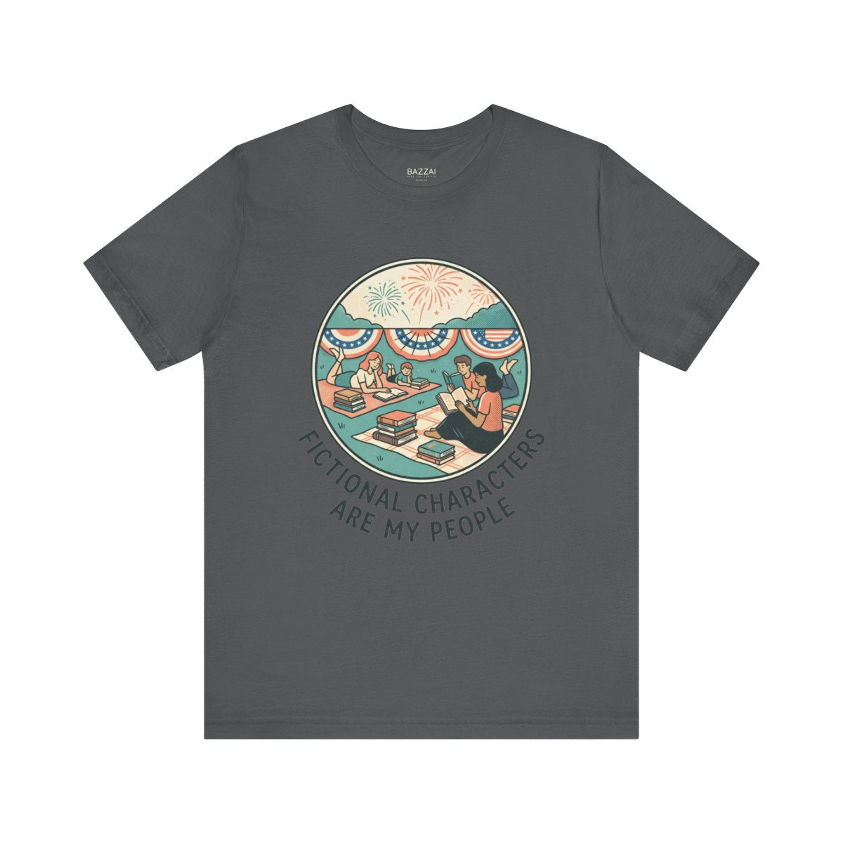 Bookworm T-Shirt — Fictional Characters Are My People — books t-shirt design