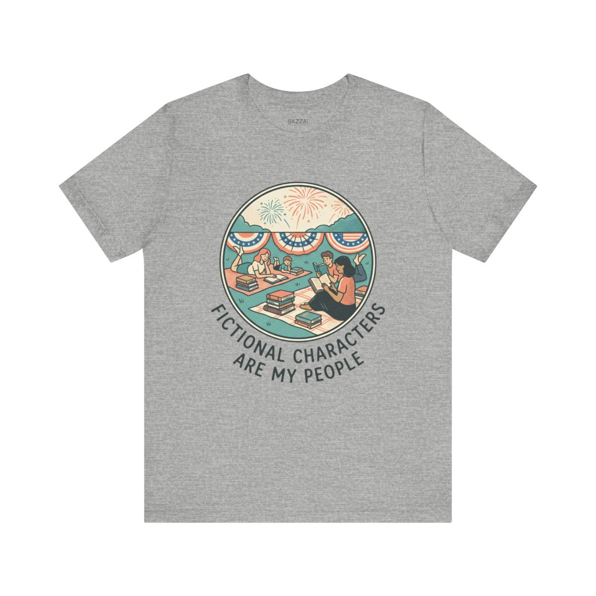 Bookworm T-Shirt — Fictional Characters Are My People — books t-shirt design