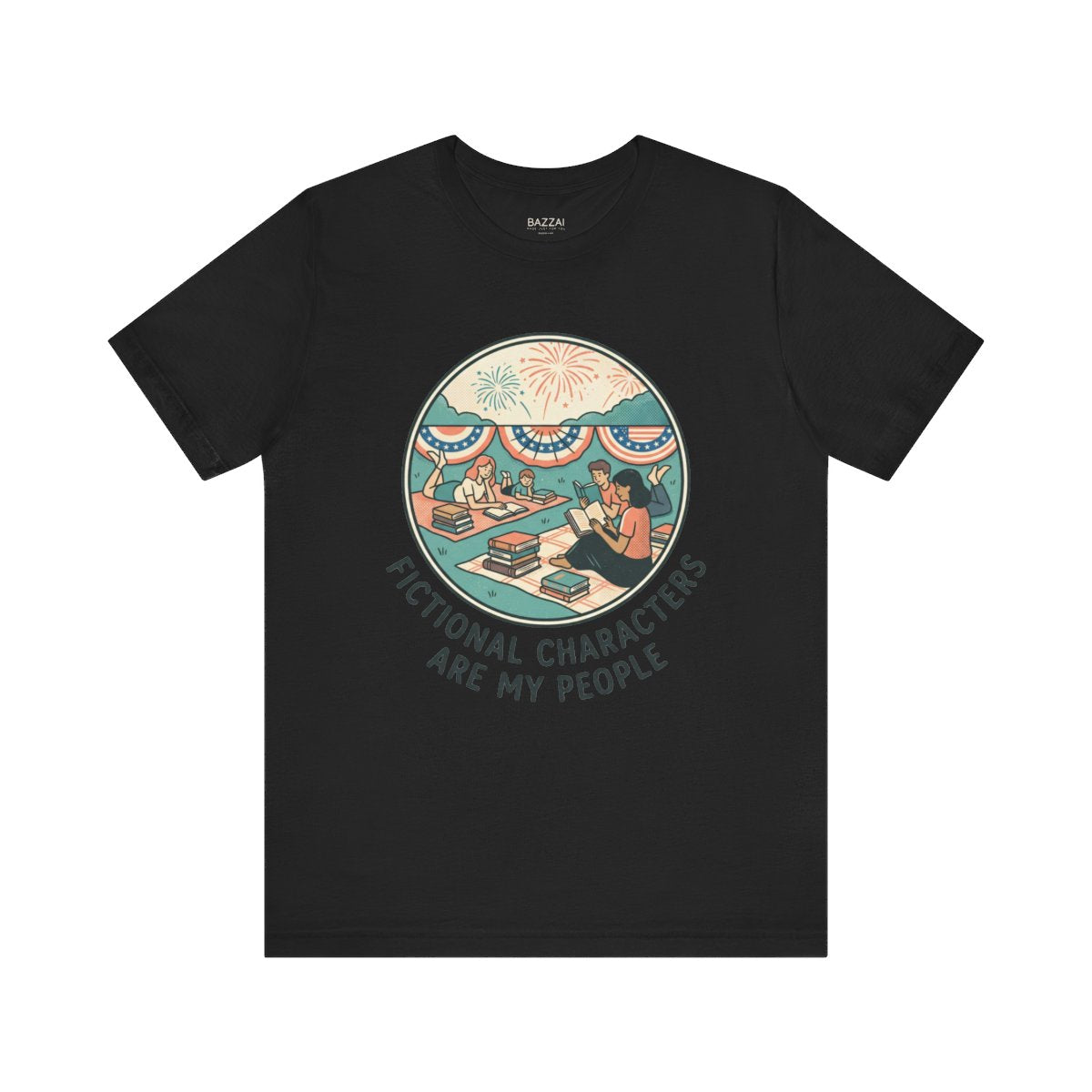 Bookworm T-Shirt — Fictional Characters Are My People — books t-shirt design