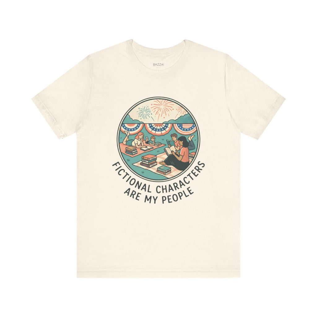 Bookworm T-Shirt — Fictional Characters Are My People — books t-shirt design