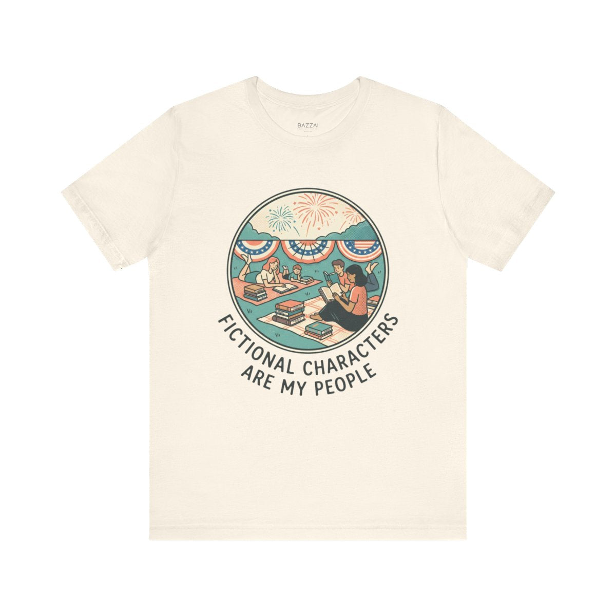 Bookworm T-Shirt — Fictional Characters Are My People — books t-shirt design