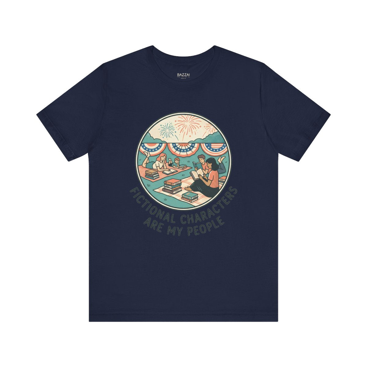 Bookworm T-Shirt — Fictional Characters Are My People — books t-shirt design