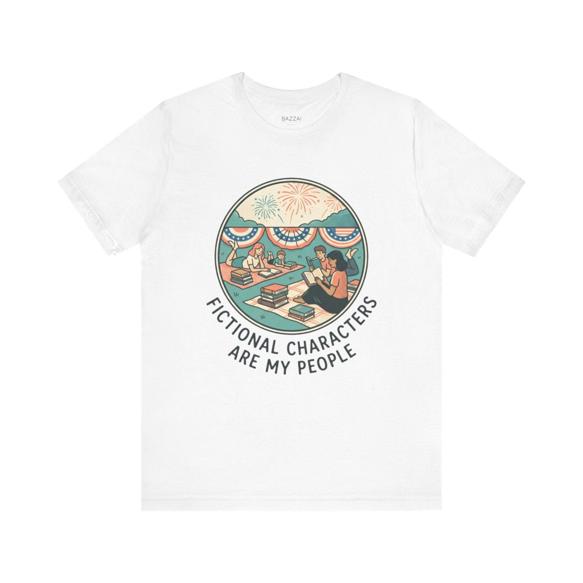Bookworm T-Shirt — Fictional Characters Are My People — books t-shirt design