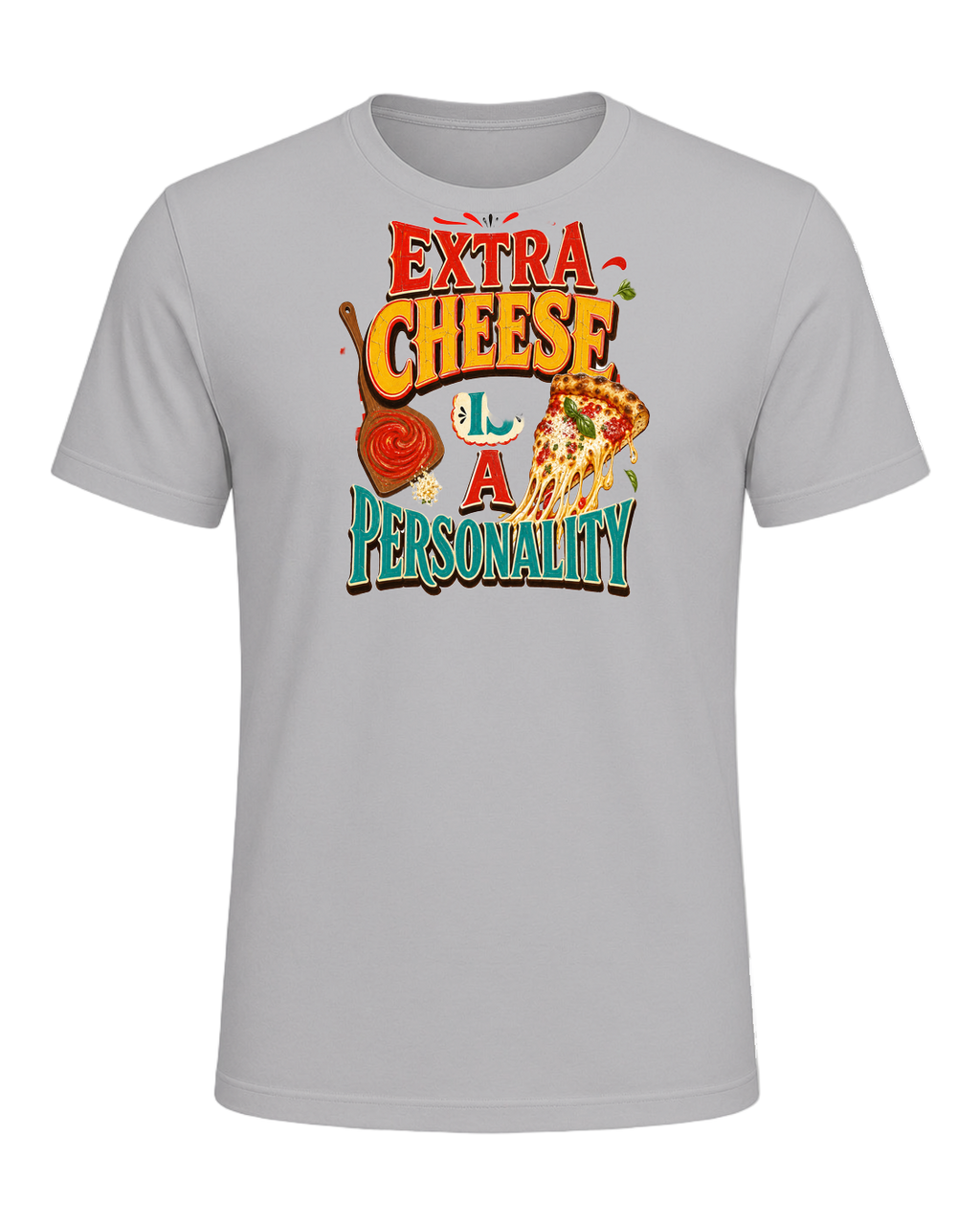 EXTRA CHEESE IS A PERSONALITY — Athletic Heather