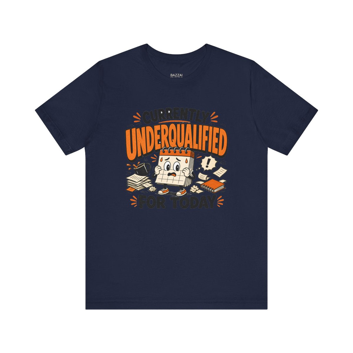 Funny Work T-Shirt — Currently Underqualified for Today — t-shirt design