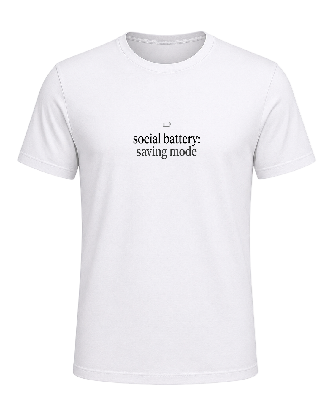 social battery: saving mode — White