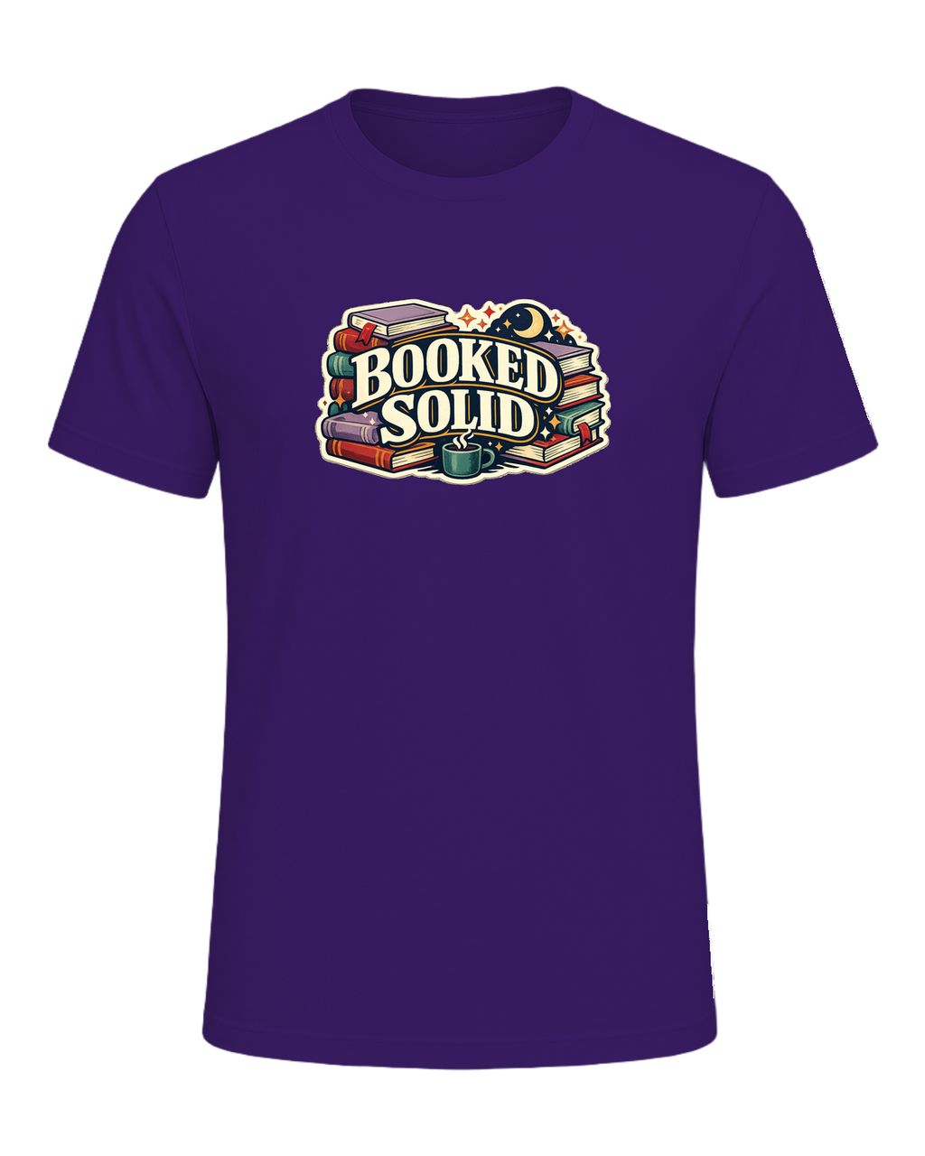 Booked Solid Tee — Team Purple