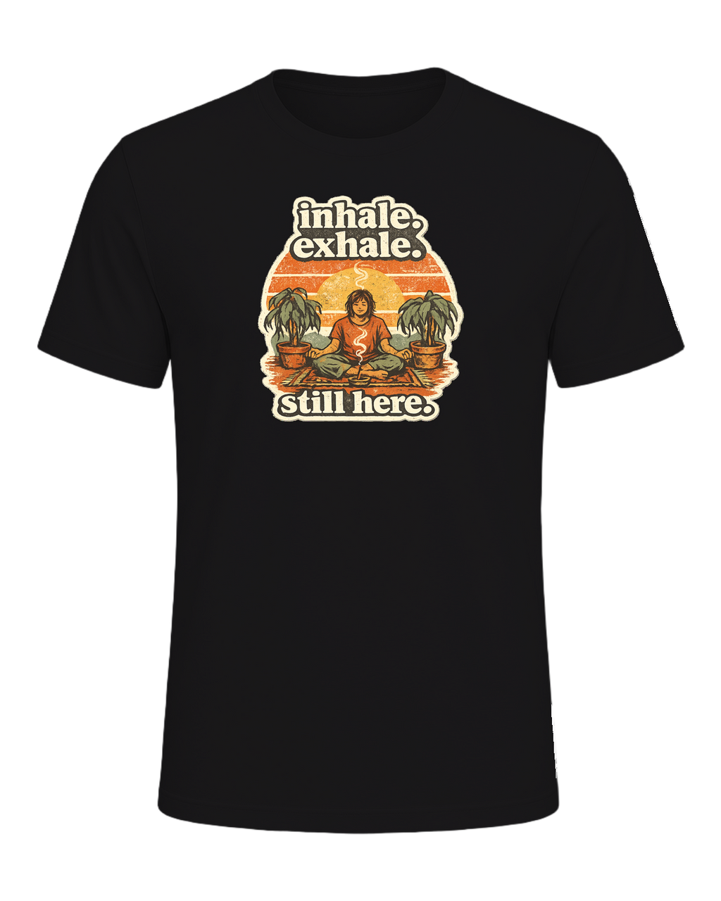 Inhale. Exhale. Still Here. Tee — Dark Grey Heather