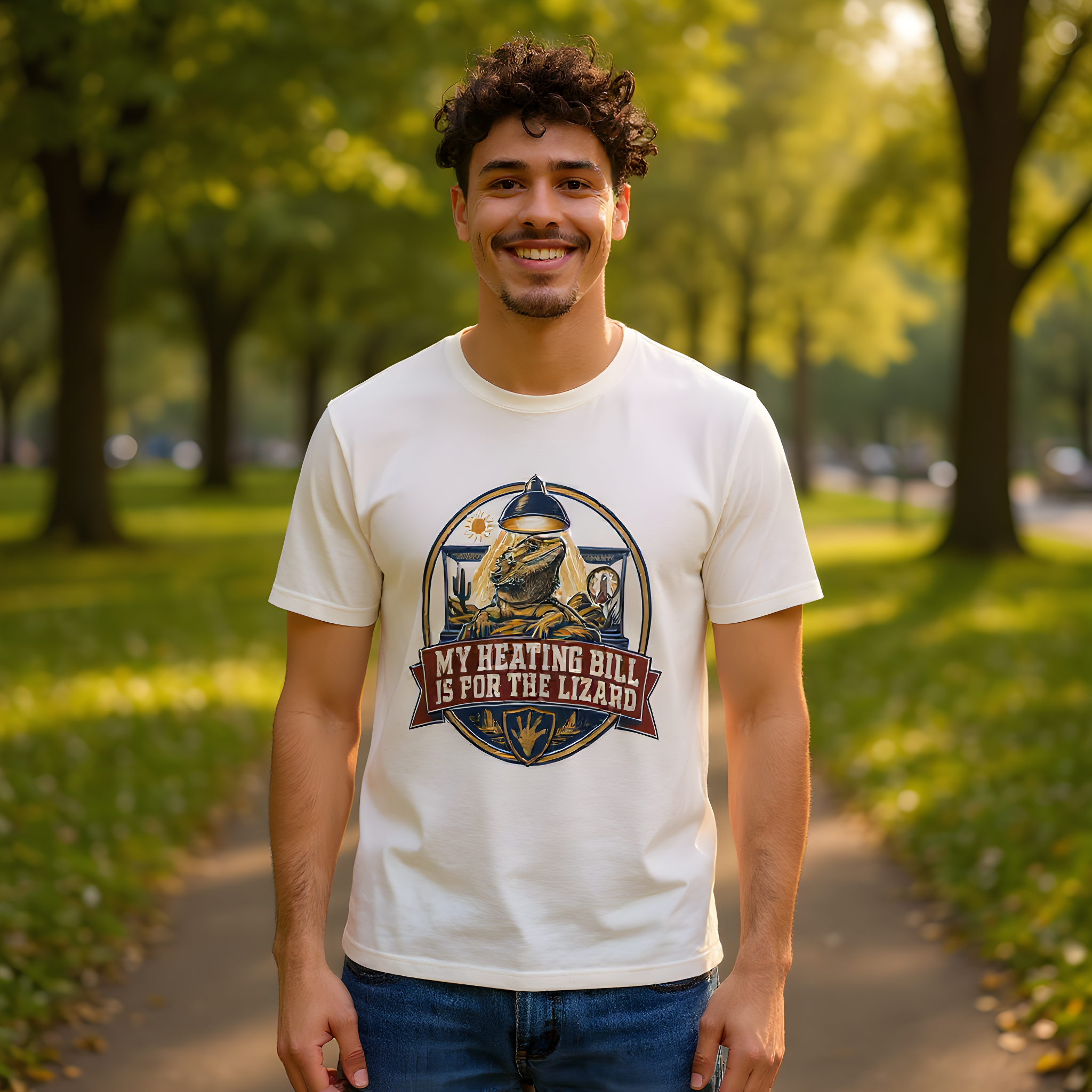 Bearded Dragon T-Shirt — My Heating Bill Is for the Lizard — t-shirt design