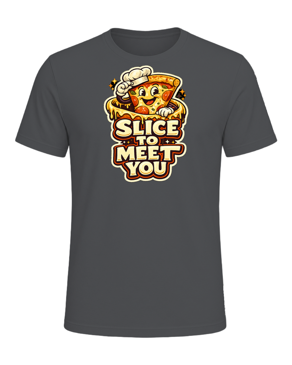 Slice To Meet You Tee — Asphalt