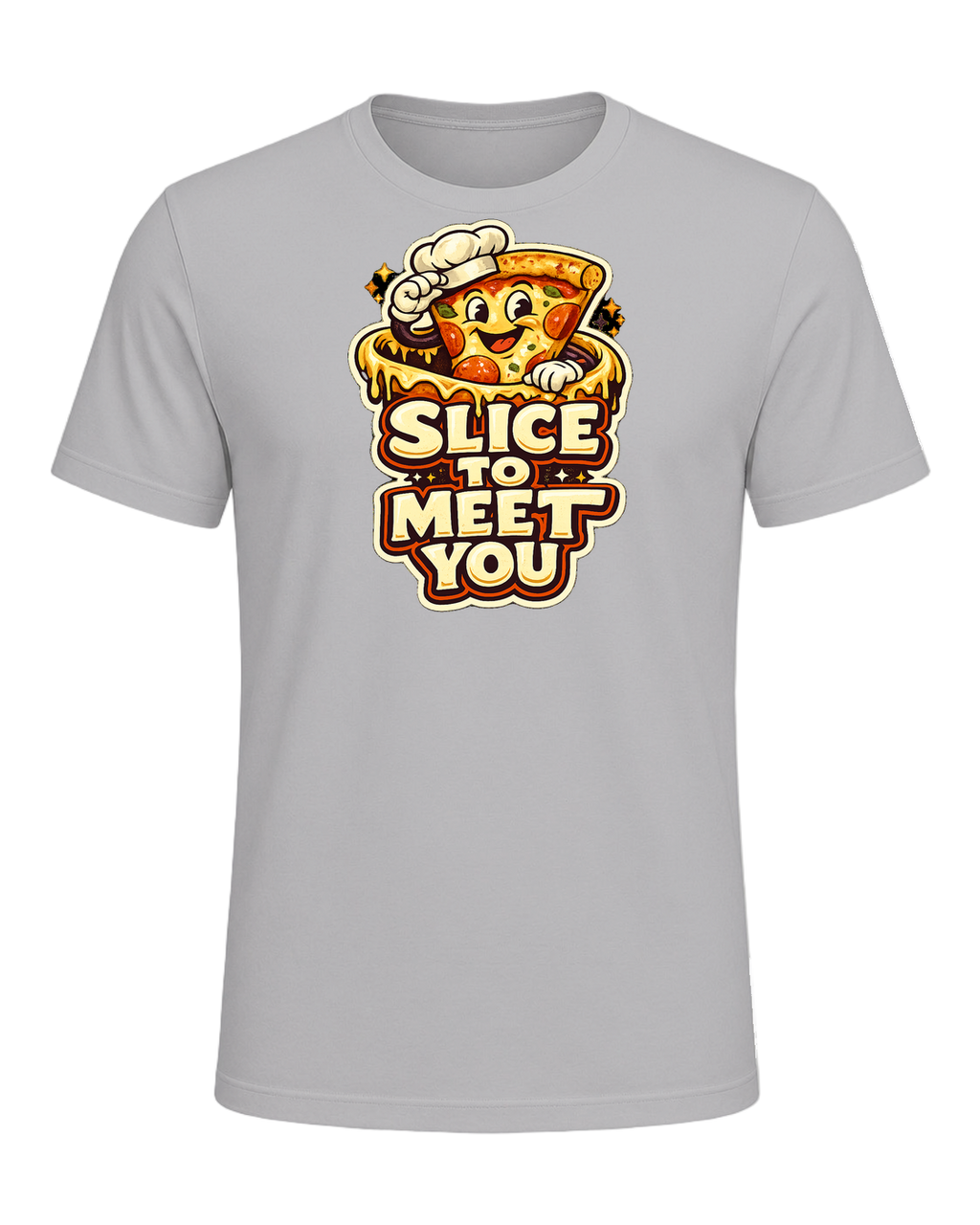 Slice To Meet You Tee — Athletic Heather