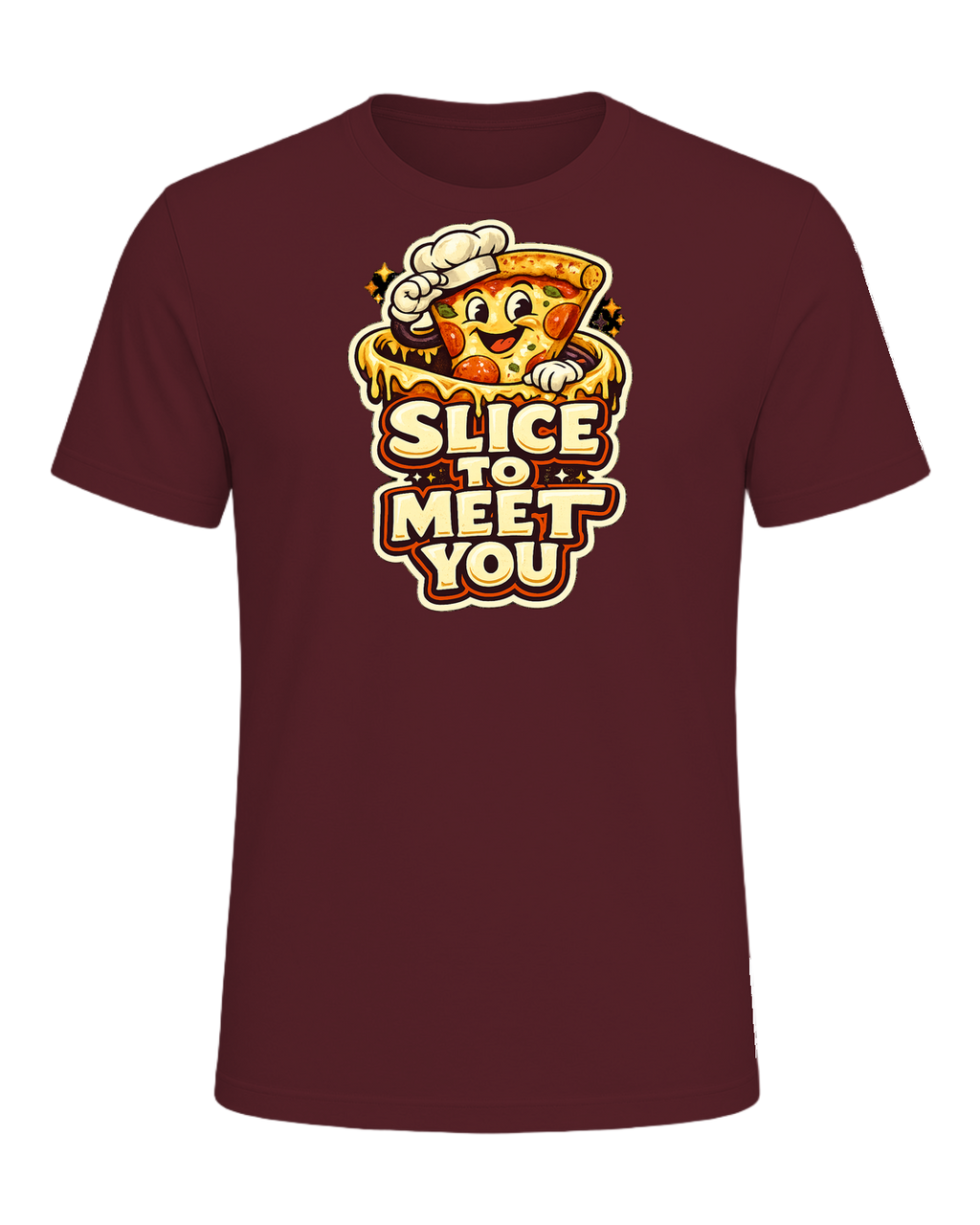Slice To Meet You Tee — Maroon