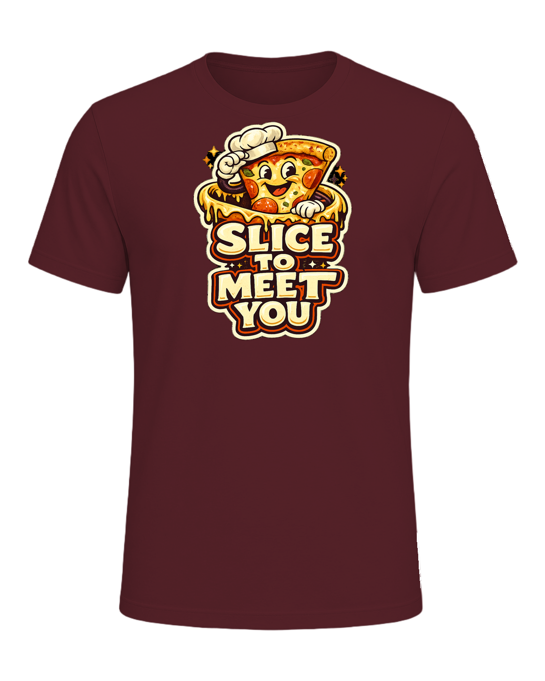 Slice To Meet You Tee — Maroon