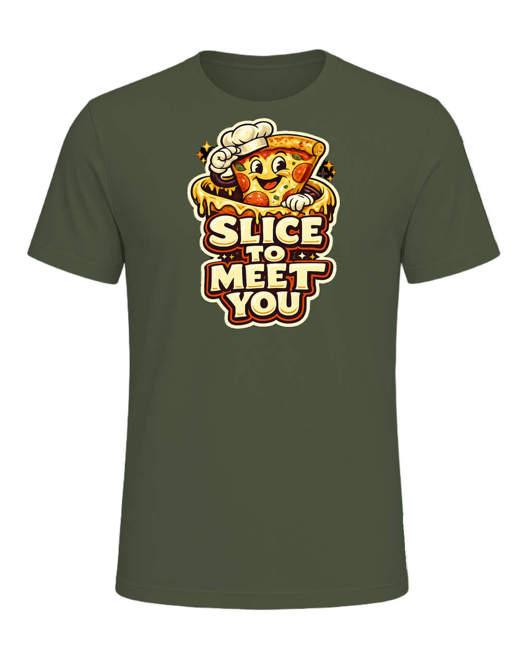 Slice To Meet You Tee — Military Green