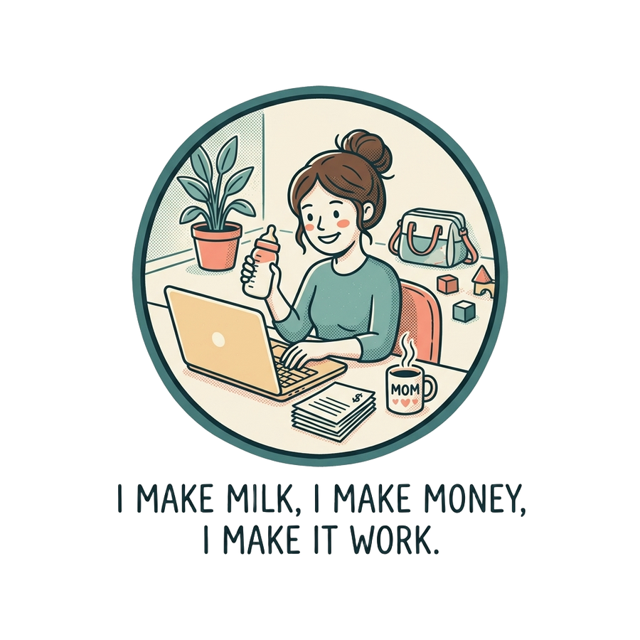 Working Mom T-Shirt — I Make Milk, I Make Money, I Make It Work
