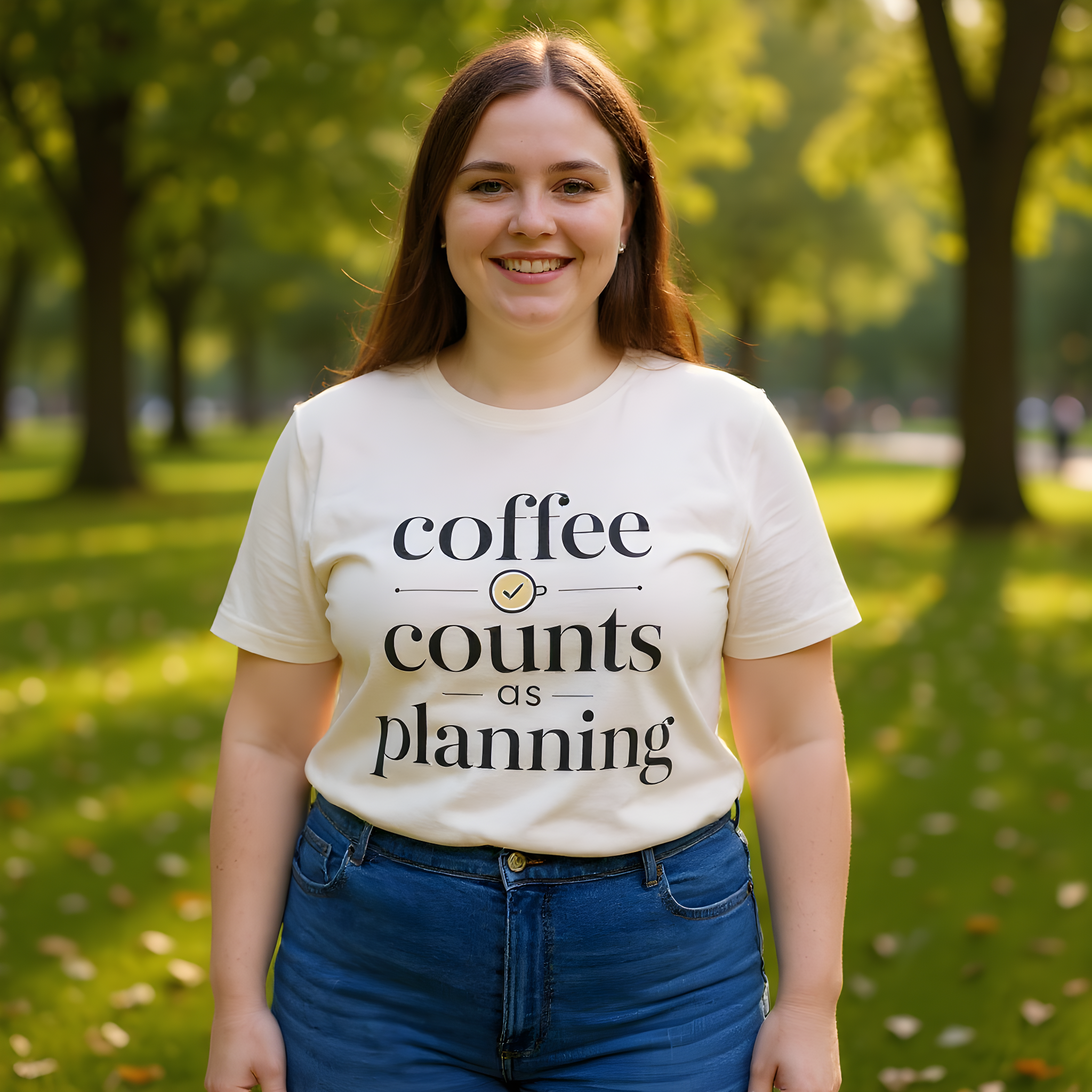 Funny Coffee Gift T-Shirt — Coffee Counts as Planning — t-shirt design