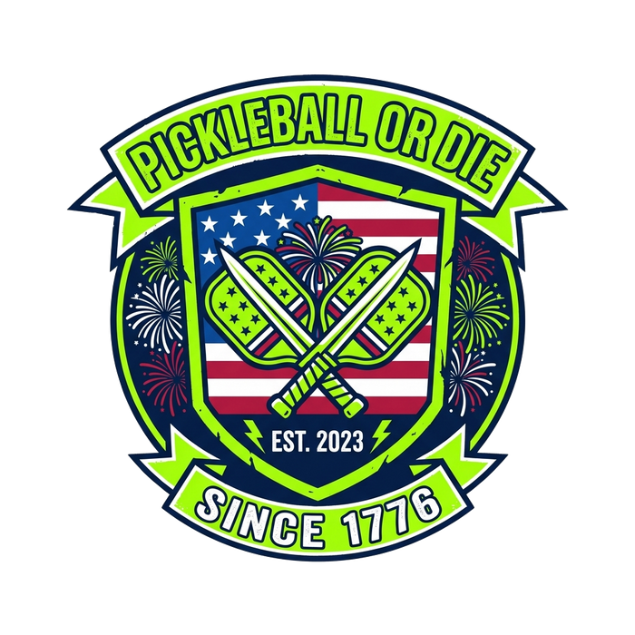 Pickleball or Die - Neon Badge Tee