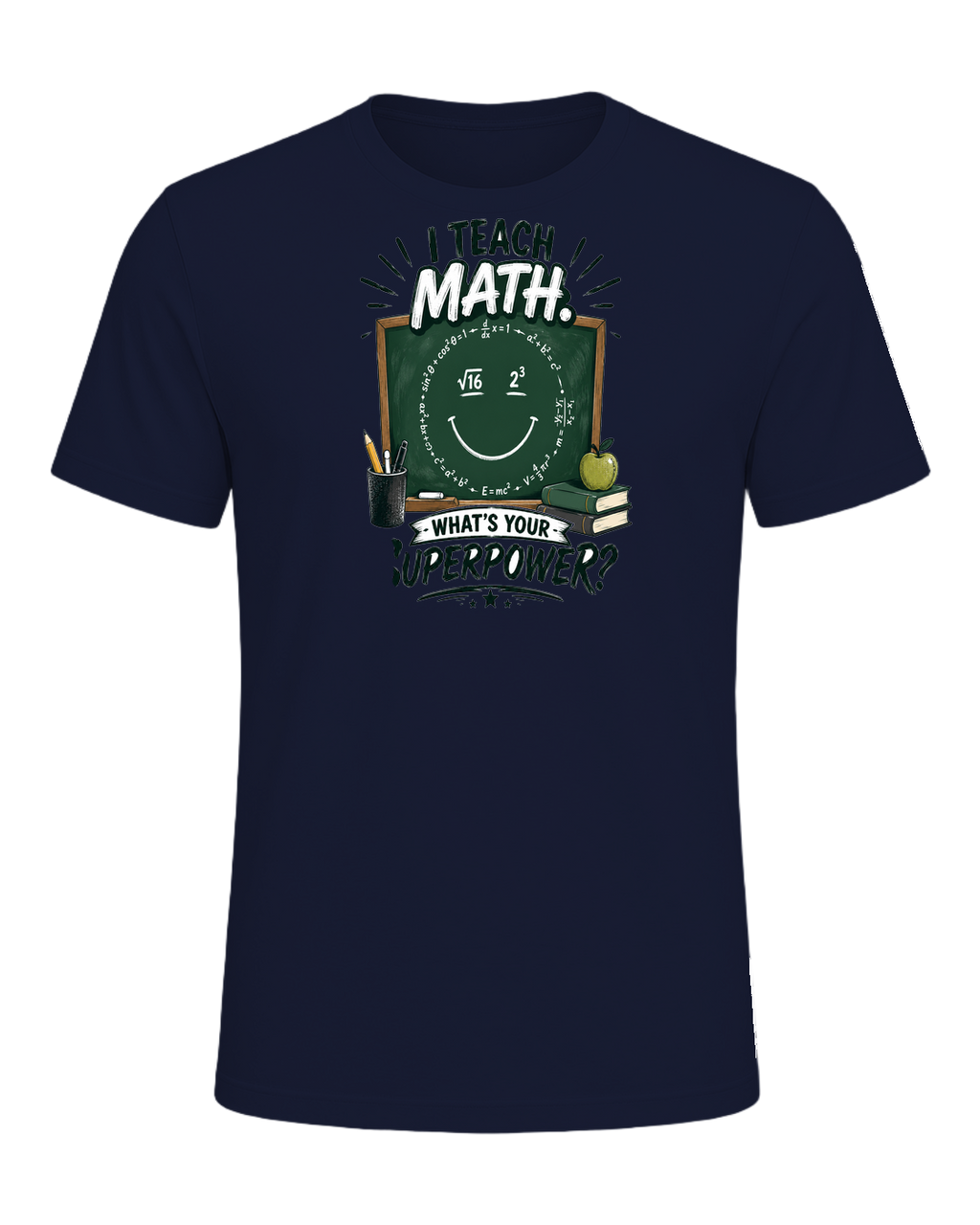 Math Pun Teacher — Navy