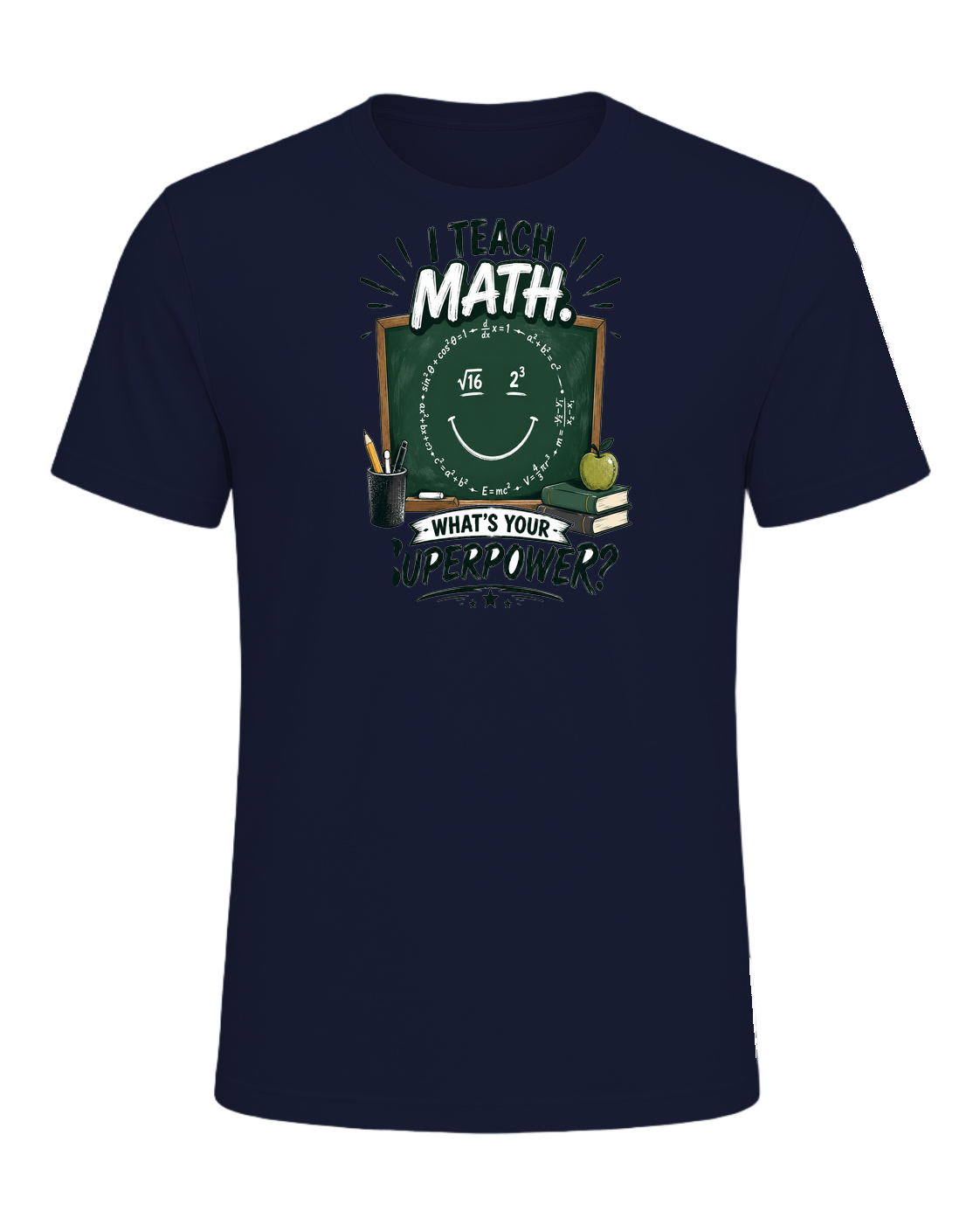 Math Pun Teacher — Navy