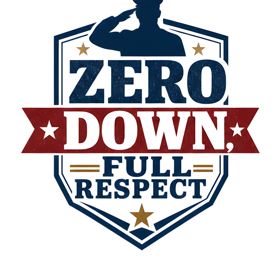 ZERO DOWN, FULL RESPECT — Vintage Sketch Tee