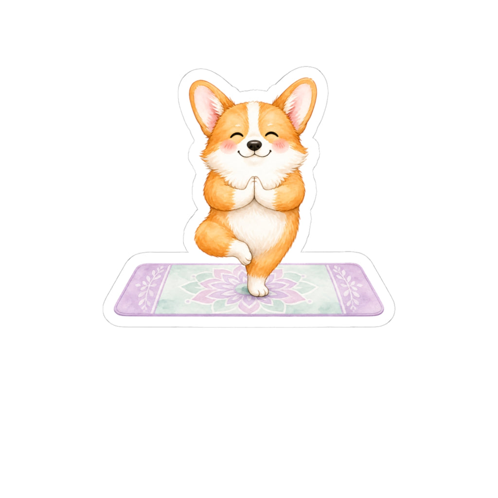 Corgi Mom Sticker — Downward Dog, Literally — corgi club sticker design