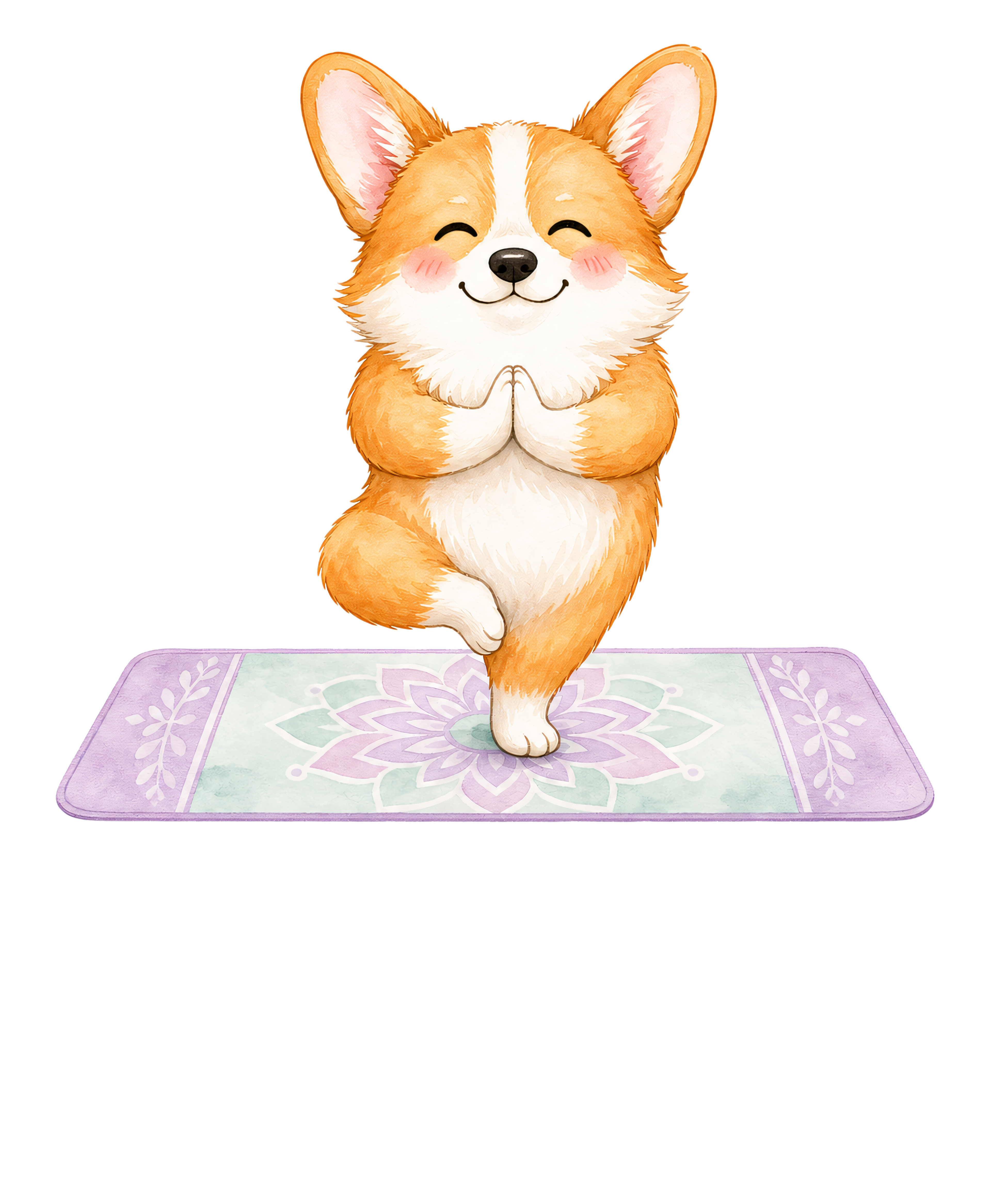 Corgi + Yoga Sticker